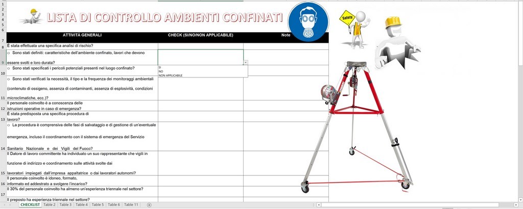 CHECK LIST CONTROLLO AMBIENTI CONFINATI