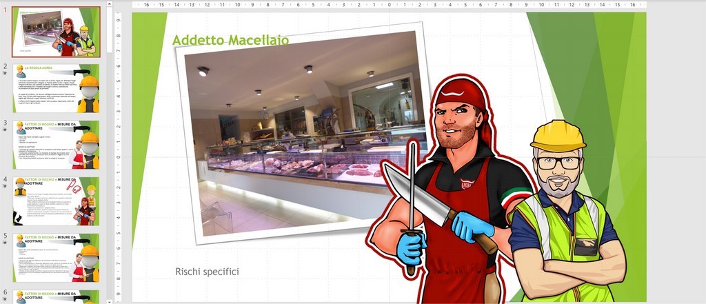 Slide Powerpoint Rischi specifici addetto alla Macelleria