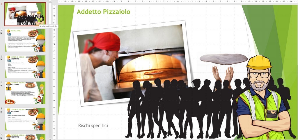 addetto Slide Powerpoint formazione sicurezza Rischi specifici addetto Pizzaiolo 