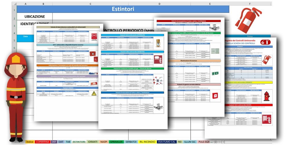 FOGLIO EXCEL REGISTRO DEI CONTROLLI Antincendio