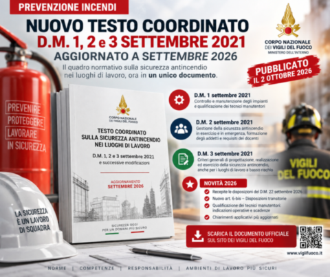 Versione Aggiornata A Settembre 2026 Del Testo Coordinato Sulla Sicurezza Antincendio Nei Luoghi Di Lavoro, Relativo Ai Decreti Ministeriali 1, 2 E 3 Settembre 2021. Versione Aggiornata A Settembre 2026 Del Testo Coordinato Sulla Sicurezza Antincendio Nei Luoghi Di Lavoro, Relativo Ai Decreti Ministeriali 1, 2 E 3 Settembre 2021.