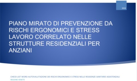 CHECK LIST WORD AUTOVALUTAZIONE DEI RISCHI ERGONOMICI E STRESS NELLE RESIDENZE SANITARIE ASSISTENZIALI