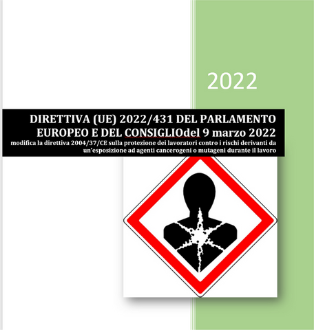 Modifica 2022 direttiva 2004/37/CE