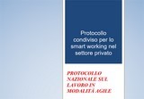 Protocollo condiviso per lo smart working nel settore privato